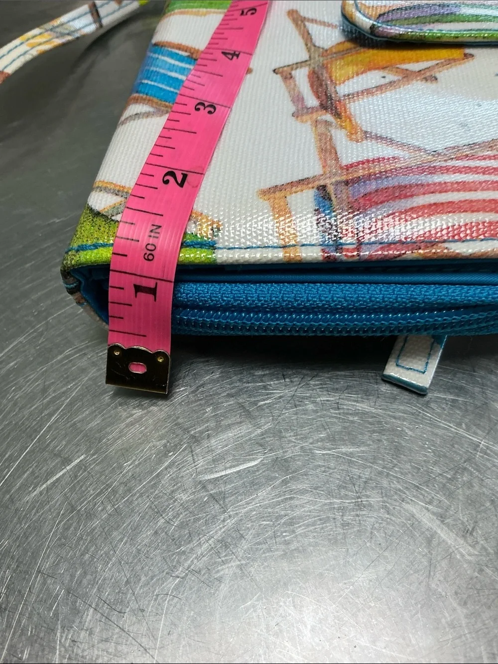 Kelly & Katie Oil Cloth seaside motif wallet/ wristlet.